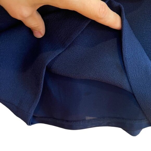 Adrianna Papell navy studded sheath dress with cut out  & asymmetrical seams, NW - Picture 8 of 13